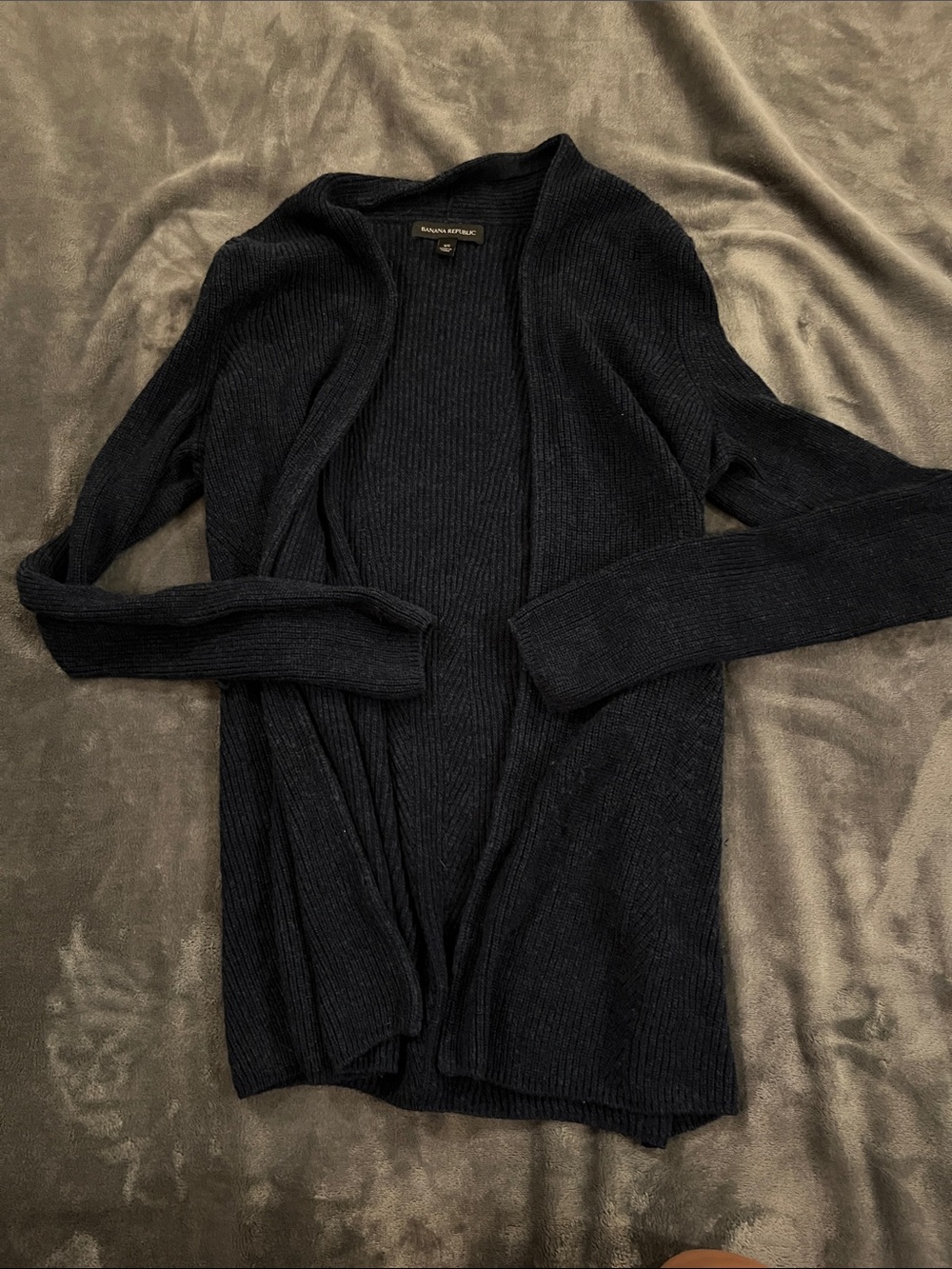 Banana Republic Women's Navy Ribbed Open Cardigan